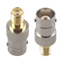 2PCS SMA Female to BNC Female RF Coax Adapter for SDR Ham Radio, Gold Plated 50 Ohm Connector, Stable Signal