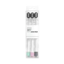 Bamboo Charcoal Soft Bristle Toothbrush for Adults Couple Set with UltraFine Bristles EcoFriendly