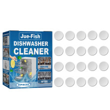 Dishwasher Cleaner and Deodorizer Tablets for Hard Water Stain and Limescale Removal