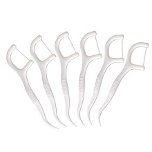 Disposable Dental Floss Picks 50 Pack Plastic Toothpicks with Floss Line for Oral Cleaning