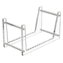Clear Vinyl Record Stand Holder for Desktop Album Storage, Acrylic Vinyl Record Shelf Display 50 LPs