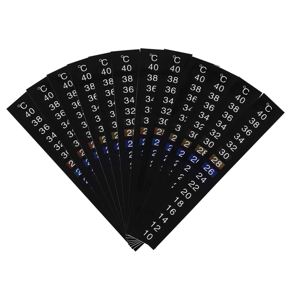 12Pcs Portable Fish Tank Aquarium Stick- Thermograph Temperature Measure Celsius Thermometer Sticker
