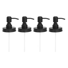 4 Pack Mason Jar Soap Dispenser Lids with Pumps,Lotion Soap Dispenser Lids for 16Oz Regular Mouth Mason Jar Decor,Black