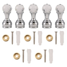 5 Pc Cristal DéCoratif Mur Crochets Serviette Crochet en Laiton Porte-Manteau Cintres Mural Robe Crochet Salle de Bain Accessoires