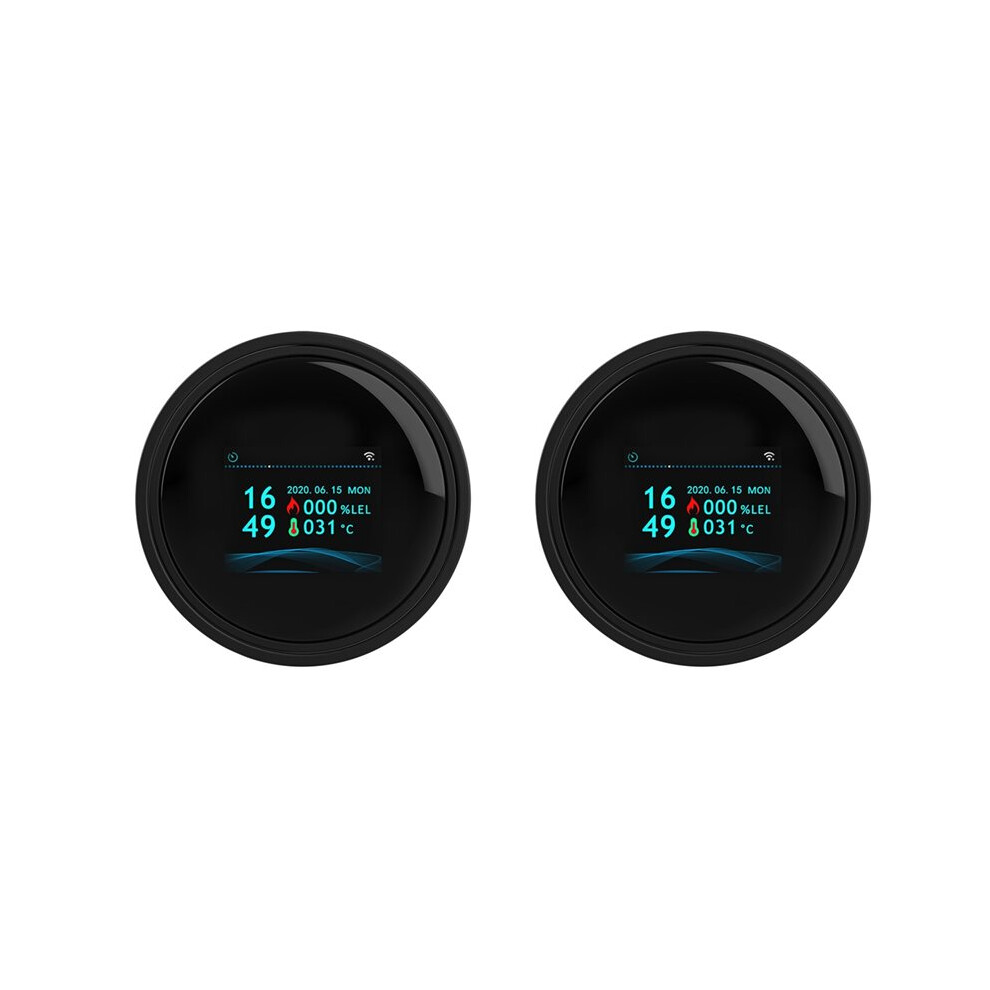 Photos - Security Sensor Zandona 2X Wifi Natural Gas Sensor Tuya Alarm Gas Leakage Detector Fire Security Digital LCD Temperature Display 