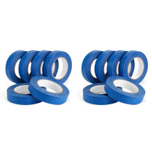 Blaues Malerband - 12Er-Pack X 2,5 cm X 55 Yards, Krepppapier-Abdeckband, Farbband für Wandmalerei, Basteln