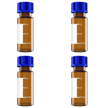 400 Pack Autosampler Vials, 2Ml HPLC Vials, 9-425 Lab Amber Vials with Write- Spot and Graduations,Screw Cap, Amber