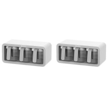 2X ECOCO Caixa de Temperos de Parede Suporte para Armazenamento de Especiarias Organizador de Temperos Acessórios de Cozinha Pote de Sal Recipiente
