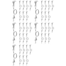40-Teiliges Bilderschienen-Aufhängesystem, Bilderschienenhaken, Zierhaken, Bilderschienenaufhänger