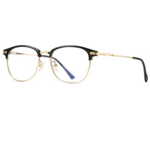 Blue Light Blocking Computer Glasses UV Filter Clear Lens Unisex Gaming Reading Black and Gold
