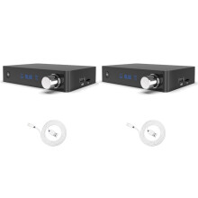 2X Adattatore 5.0 per Display Digitale, Trasmettitore e Ricevitore , 3,5 mm AUX, Uscita RCA, Riproduzione di Schede TF U Disk