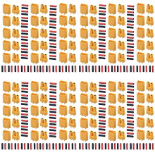 XT30 60 Paar Männlich Weiblich Batterie Verbinder XT30U Männlich Weiblich Verbinder Rund Stecker Buchse mit Dem Schrumpfschlauch