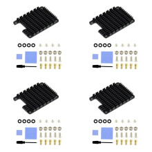 4X CM4 Dedizierter Aluminium-Kühlkörper für Raspberry Pi Compute Module 4 mit Wärmeleitpads, Passive Kühlung für CM4-Board