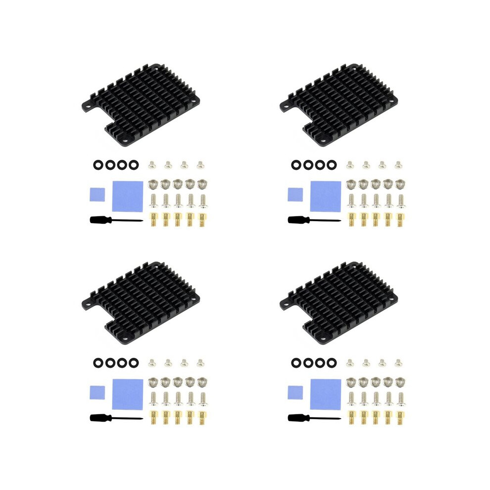 4X Cm4 Dedicated Aluminum Heatsink For Raspberry Pi Compute Module 4 With Thermal Pads Passive Cooling For Cm4 Board 4711205973483