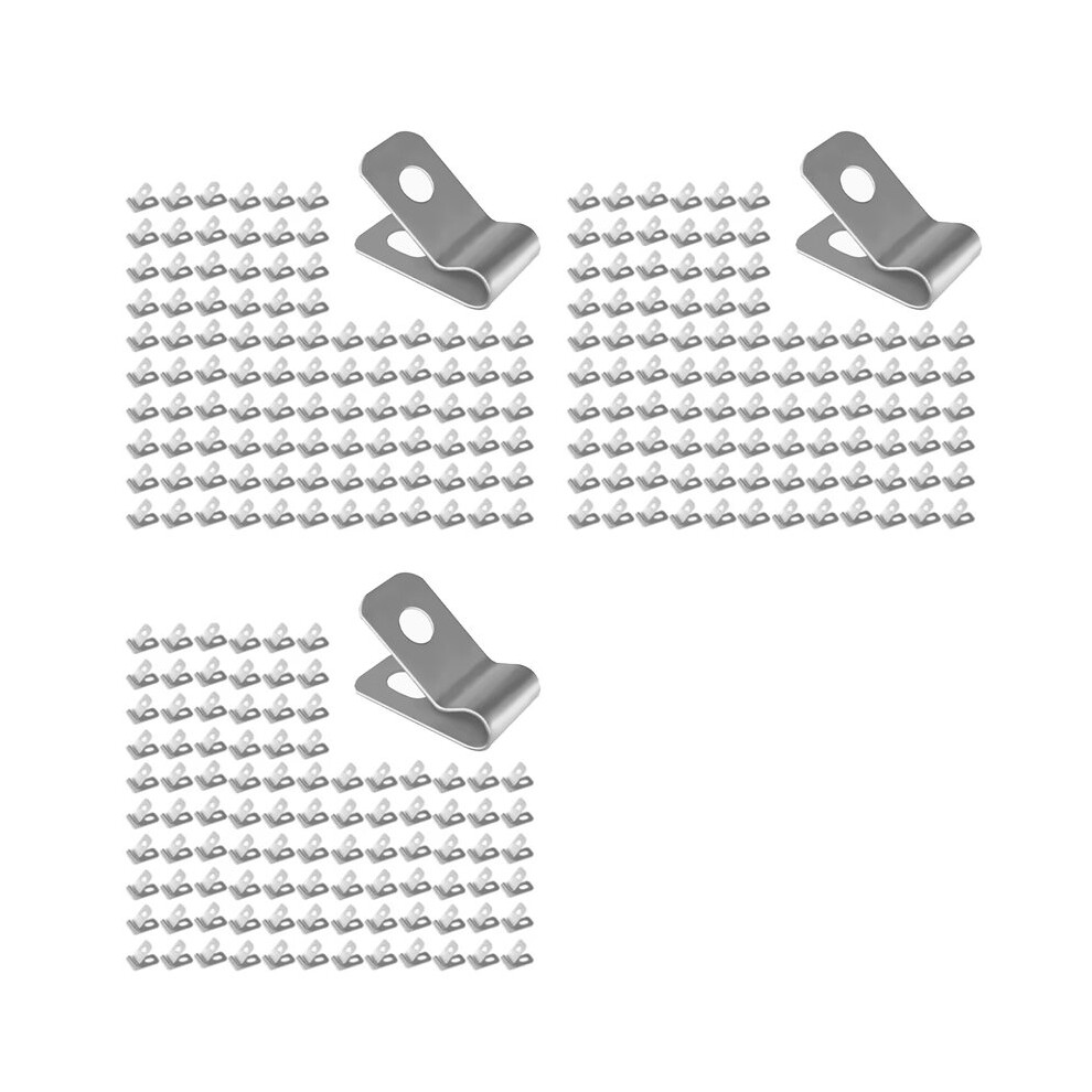 300Pcs Clips Fence Wire Clamps Agricultural Fencing Mounting Clips With Screws Stainless Steel Wire Garden Fasteners 6031244141871