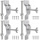 4X Support Mural de Support de Pneu de Secours pour Remorque, Support de Support de Pneu de Secours pour Accessoires de Remorque, Support de Pneu de 1
