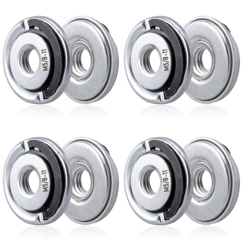 8Pcs Quick Change Angle Grinder Flange Nuts 5/8-11 Grinder Nut Replacement Lock Nuts Grinder Locking Nuts 1