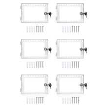 6X Thermostat Lock Box with Key Universal Thermostat Cover with Lock, Clear Thermostat Guard for Wall