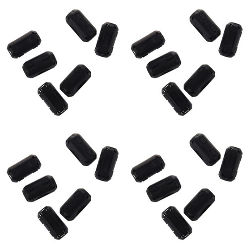 24 Pcs Clip  EMI RFI Noise Ferrite Core Filter for 5mm Cable