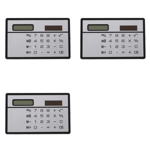 3X Solarenergie Scheckkartenformat Taschenrechner 1