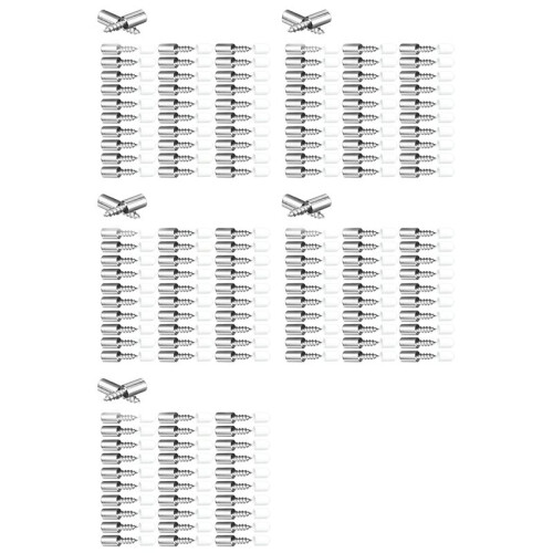500PCS Fixed Support Self-Tapping -Screw, Wardrobe Cabinet Glass Partition Nails , with Rubber Sleeve