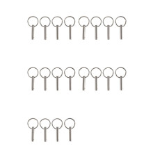 20 Pcs Quick Release Pin 1/4 Inch, Full 316 Stainless Steel, Bimini Top Pin, All Parts are Made of 316 Stainless Steel