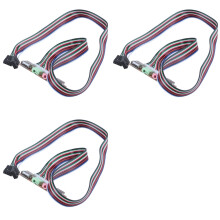 3X Pc Computer Porta Usb Audio Cuffie Microfono Cavo Supporto Pannello Anteriore