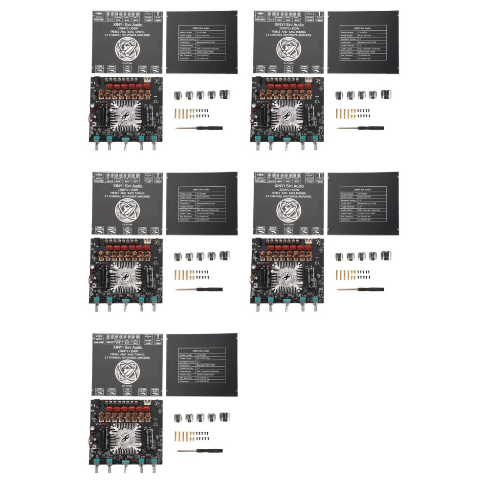 5X Xy-S350h 2.1 Channel Tpa3251 Power Amplifier Board High Bass Subwoofer 220Wx2+350W 4762775766968