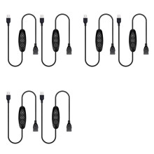 5V USB LED Dimmer , 10-Speed Dimming, Female to Male, 6 Pack USB Powered Dimmer for 5V Single Color LED Lights