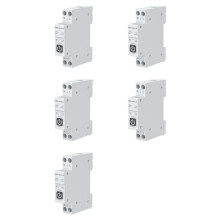 5X Tuya WIFI Circuit Breaker 1P+N 1A-63A Einstellbare DIN-Schiene mit Messung Funktioniert mit Life Alexa Home