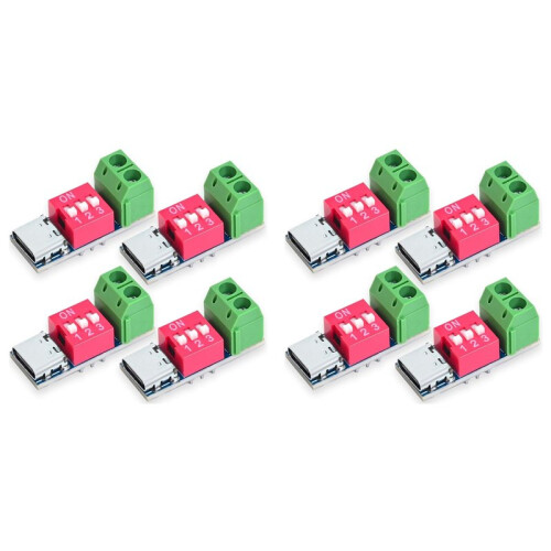USB-C PD Trigger Board Module PD/QC Decoy Fast Charging USB Type-C to 12V High Speed Charger Power Output Boost 8pcs