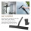 Shower Squeegee, Silicone Window Squeegee Black Wiper Without Drilling Shower Cleaner with Hanging Hook 1