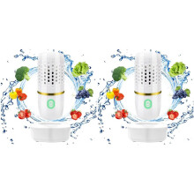 2X Fruit Groente Wasmachine, Oplaadbare Reinigingsmachine voor Groenten en Fruit, Draagbare Voedselreiniger Wit
