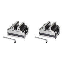 2X Draaitafelbevestiging CNC Concentrische Bankschroef Zelfcentrerende CNC-Tang CNC-Bewerkingscentrum Concentrische Platte Tang Klem 6-60 mm