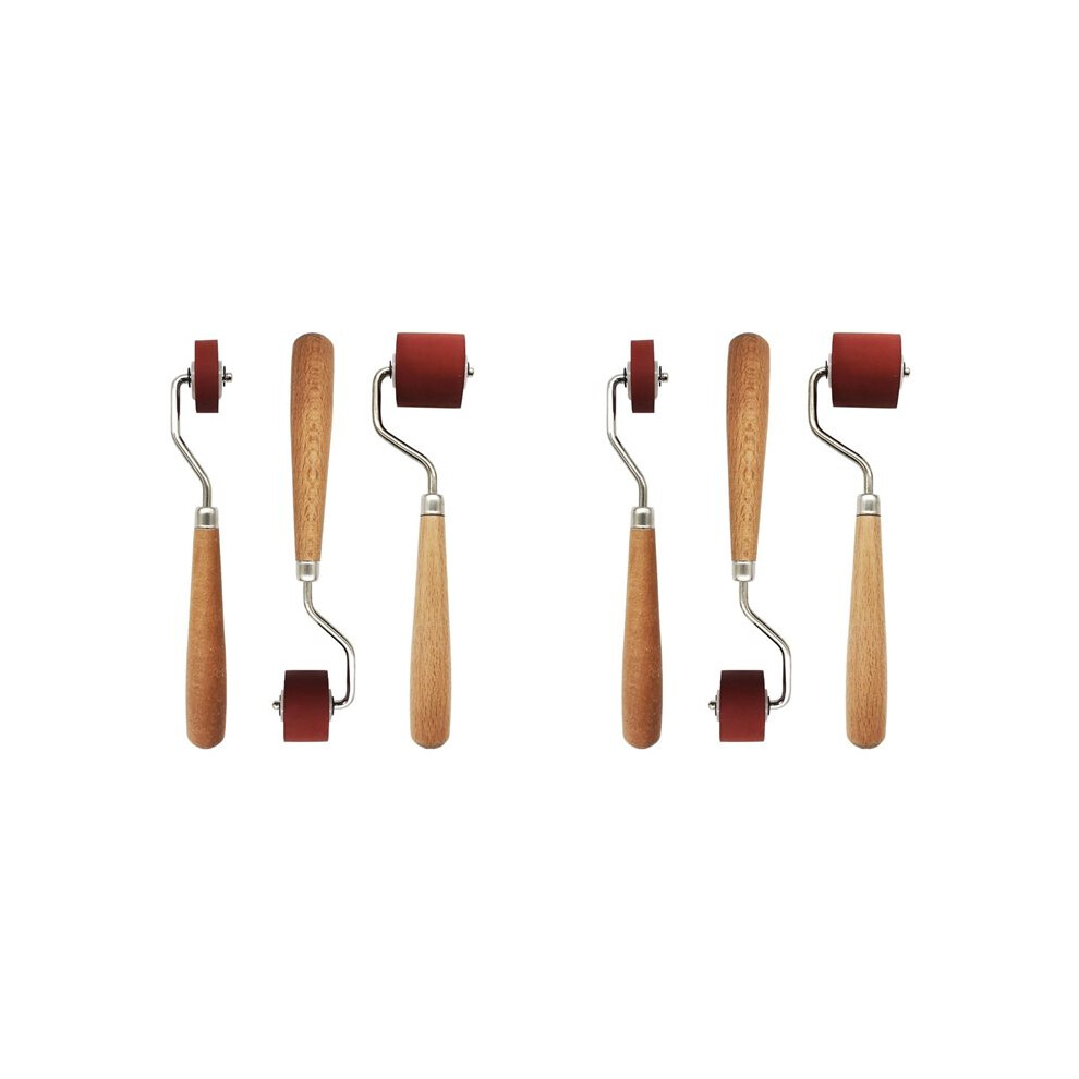 Semoic 6 Pcs Stamping Brayers Brayer Rollers,Rubber Brayer Roller Brayer Ink Roller For Stamping, Printing, Printmaking