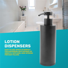 Hand Seifen Spender Edelstahl Geschirr Bad Arbeits Platte Lotion Spender, Schwarz FlüSsig WäSche GebüRstetem Metall Seifen Flasche