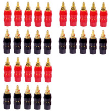 30 Pçs/Lote Banana Banhado um Ouro Poste de Ligação Amplificador de Corrente 4Mm Banana Plug Jack Soquete Terminal de Alto-Falante 15 Pares