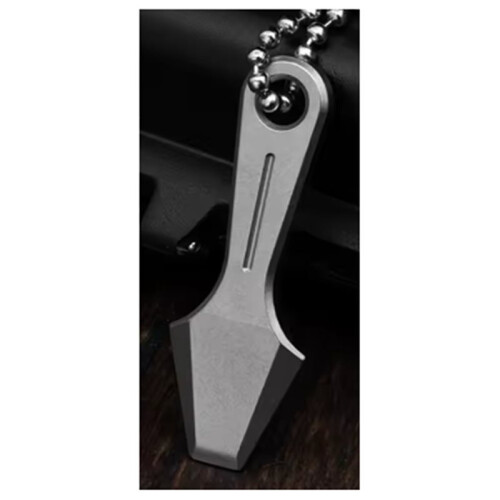2X Titanium EDC Pry Bar  Titanium Alloy  Keychain Pendant Tool Silver 2