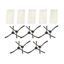 5 Filter+10 Sidoborstar för Medion MD16192 MD18500 MD18501 MD18600-Serien