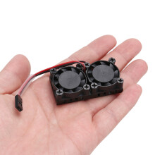 2X Dubbele Ventilator met Koellichaam, Ultieme Dubbele Koelventilatoren Koeler voor Raspberry Pi 4B/3B+