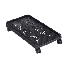 Computer Tower Stand with Wheels Adjustable Rolling Base for Under Desk Gaming PC Floor Cart Black