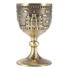Klassische Metall Wein Tasse Handgemachte Kleine Becher Haushalt Kupfer Wein Glas Schnitzmuster