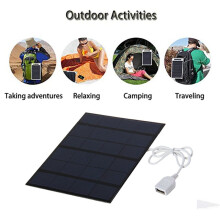 2X 3.5W 6V Solar Panel with USB Cable Outdoor Portable Solar Panel Battery Charger