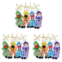12 Packs Clown Marionet Speelgoed Creatieve Pull String Marionet Kid Speelgoed voor Ouder Kind Interactief Speelgoed Kinderen Beste Cadeau