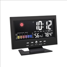 2X Kolorowy Ekran Lcd Cyfrowy Budzik z Funkcją Drzemki Stacja Prognozy Pogody Temperatura Wilgotność Czas Wyświetlanie Daty Zegar Strona Główna