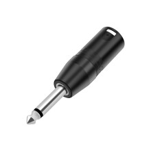 4pcs 6.35mm Mono Male to XLR 3 Pin Male Audio Plug Converter Adapter Connector for Headphone Microphone Amplifier