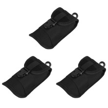 3X Brillen Kasten Tragbare Sonnen Brillen Kasten Schutz Brille Aufbewahrungs Tasche Nylon Wasserdichte Taschen Lampen Tasche,Schwarz