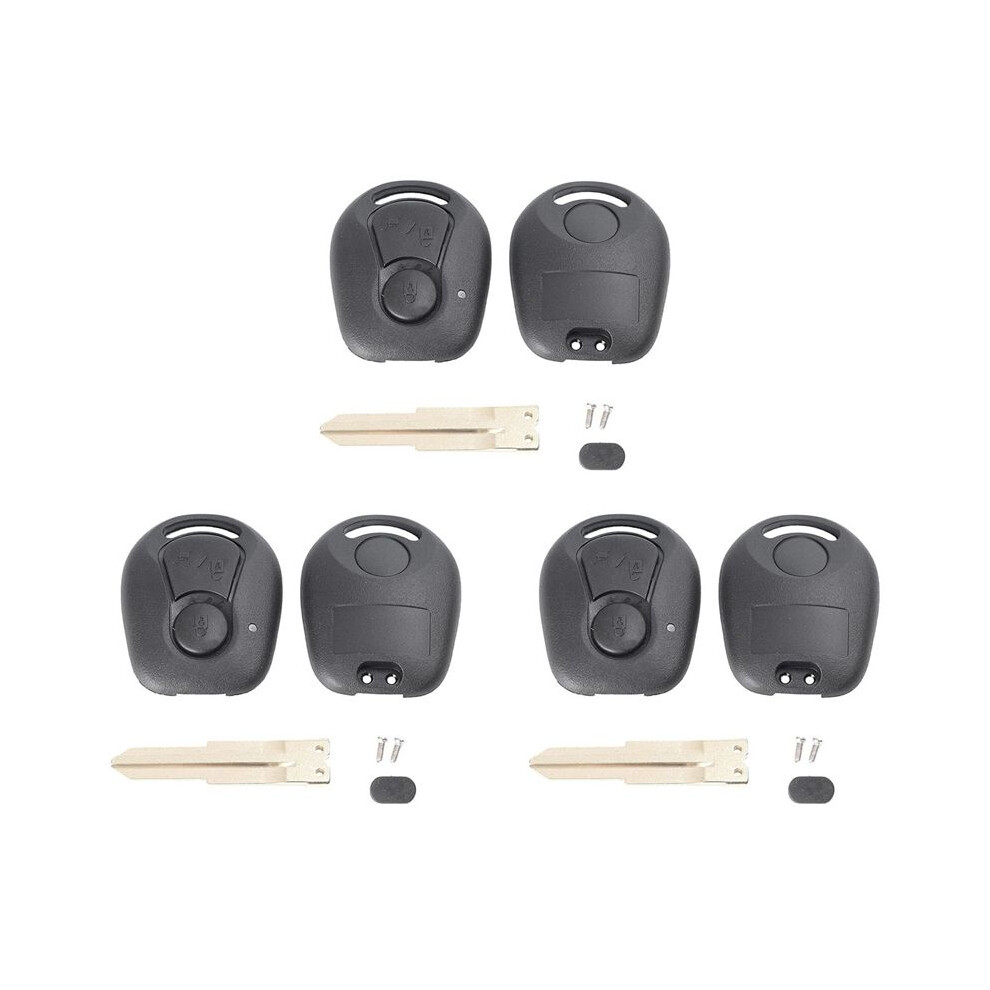 3X 2 Buttons Remote Key Shell For Actyon Kyron Rexton Uncut Blade Key Fob Cover Case Replacement ,A 4711601204020