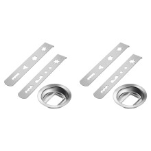 2X Accessori per Biscotti, 8 Forme di Accessori per Biscotti In Acciaio Inox per Tritacarne con di Collegamento Accessorio per Pasticceria