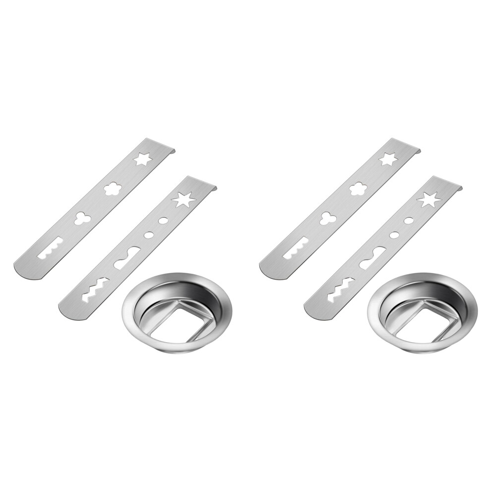 2X Biscuit Attachments, 8 Shapes Biscuit Attachment Stainless Steel For Meat Mincer With Connection Ring Pastry 6031462908478